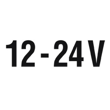 Die Spannungsversorgung beträgt 12 – 24 Volt.