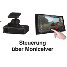 Dash Cam Link ist eine spezielle Funktion, um Kenwood Moniceiver / Naviceiver mit einer Dashcam wie der DRV-N520 zu verbinden. Diese Verbindung ermöglicht z.B. das Aufnehmen und die Wiedergabe von Verkehrssequenzen über den Touchscreen des Radios.