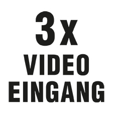 Das Gerät verfügt über 3 Video-Eingänge.