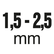 Ausführung: 1,5 – 2,5 mm