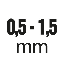 Ausführung: 0,5 – 1,5 mm