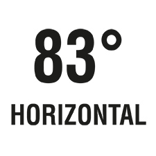 Der horizontale Blickwinkel beträgt 83°