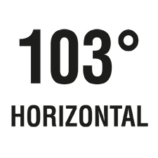 Der horizontale Blickwinkel beträgt 103°