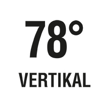 Der vertikale Blickwinkel beträgt 78°