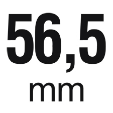 Die Einbautiefe beträgt 56,5 mm