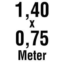 Abmessungen: 1,40 x 0,75 m