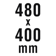 Abmessungen: 480 x 400 mm