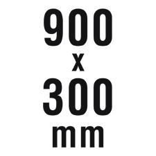 Abmessungen: 900 x 300 mm