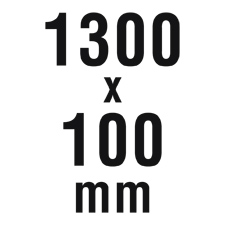 Abmessungen: 1300 x 100 mm