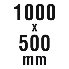 Abmessungen: 1000 x 500 mm