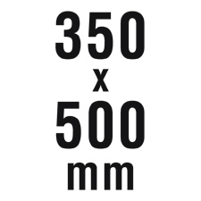 Abmessungen: 350 x 500 mm