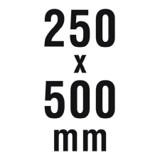 Abmessungen: 250 x 500 mm