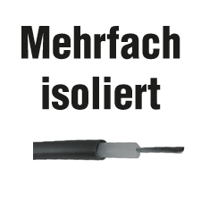 Zum besseres Schutz vor äusseren Einflüssen ist dieses Kabel mehrfach isoliert.