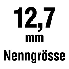 Die Nenngröße beträgt 12,7 mm.