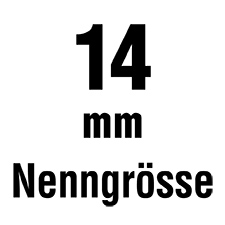 Die Nenngröße beträgt 14 mm.