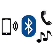 Telefonieren über die Bluetooth Freisprecheinrichtung und Audiostreaming vom Smartphone
