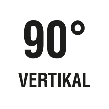 Der vertikale Blickwinkel beträgt 90°