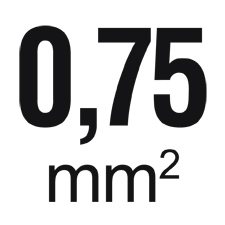 Kabelquerschnitt 0,75 mm²