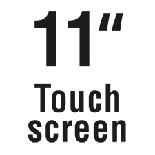 Berührungsempfindliches 11“/28 cm Touchscreen Display, das sich einfach durch ein kurzes Antippen bedienen lässt