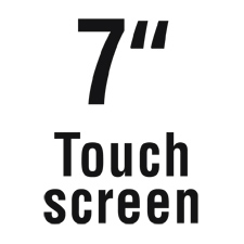 Berührungsempfindliches 7“/17,8 cm Touchscreen Display, das sich einfach durch ein kurzes Antippen bedienen lässt