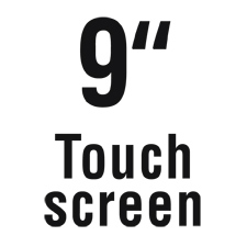 Berührungsempfindliches 9“/22,9 cm Touchscreen Display, das sich einfach durch ein kurzes Antippen bedienen lässt