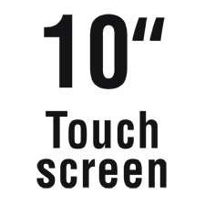 Berührungsempfindliches 10“/25,4 cm Touchscreen Display, das sich einfach durch ein kurzes Antippen bedienen lässt