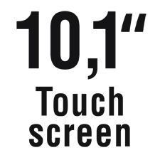 Berührungsempfindliches 10,1“/25,6 cm Touchscreen Display, das sich einfach durch ein kurzes Antippen bedienen lässt