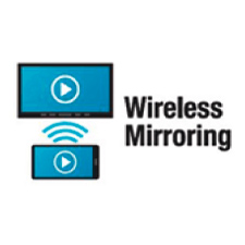 Über die Mirroring Funktion lassen sich Bildschirminhalte / Apps von Android Handys und Apple iPhones per WiFi kabellos auf das Display des Geräts spiegeln.