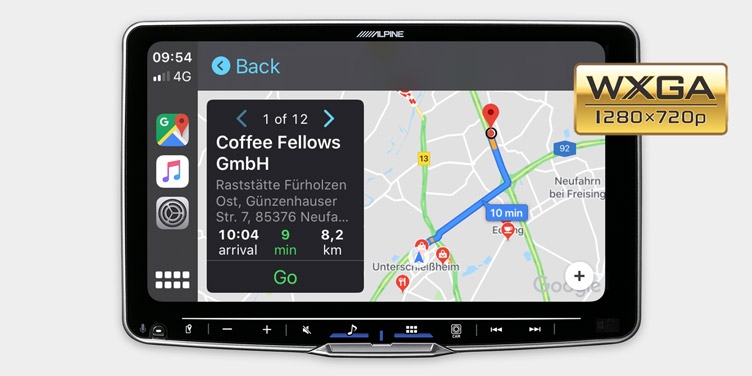 Alpine iLX-F903D Autoradio mit DAB+, 9-Zoll Display mit 1-DIN-Einbaugehäuse,  Apple CarPlay und