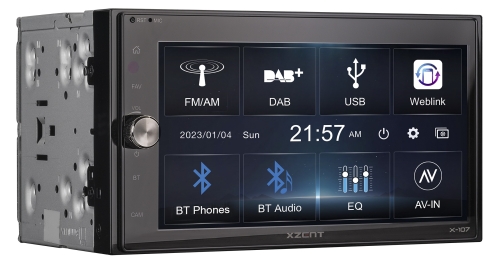 XZENT X-107  2-Din 6.75 Infotainer DAB und Weblink Cast