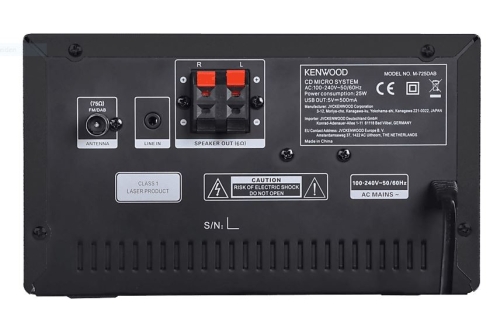 KENWOOD M-725DAB-B - Micro HiFi-System mit DAB+, CD, USB, Bluetooth