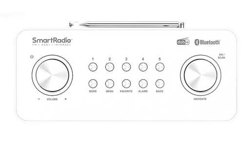 Kenwood CR-ST100S-W Smartradio mit DAB+ und Bluetooth Audiostreaming weiß
