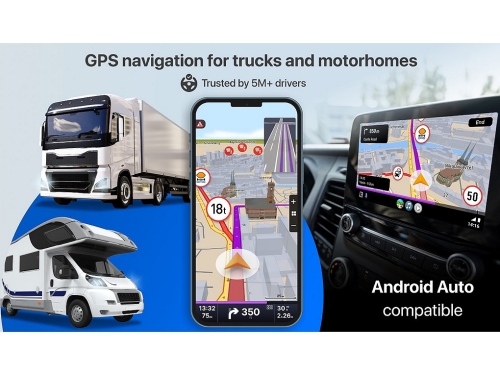 Sygic LKW & Wohnmobil GPS Navigation App Aktivierungsgutschein