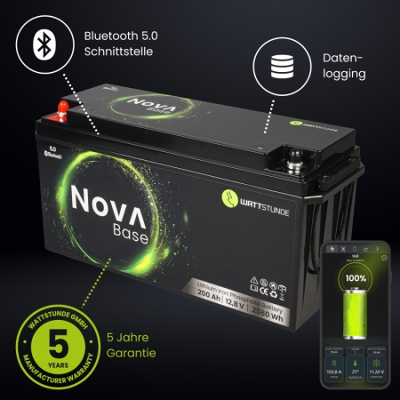 NOVA Base 200Ah Batterie LiFePO4 Ohne Heizmatte