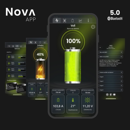 NOVA Base 200Ah Batterie LiFePO4 Ohne Heizmatte