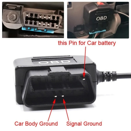 OBD Stromversorgung für Dashcam und DVR 24 Stunde Parküberwachung