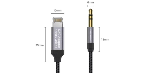 Audiokabel Lightning - Mini-Klinke 3,5 mm 1 m Schwarz