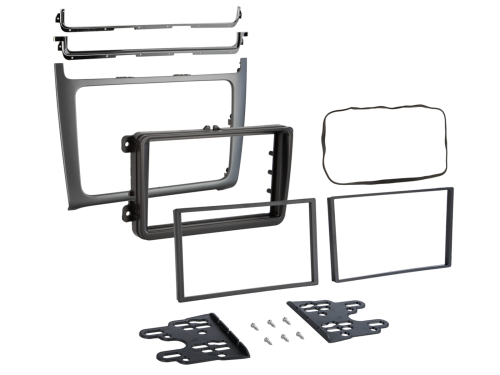 2-DIN Radioblende VW Polo 04/2014-07/2017 silber