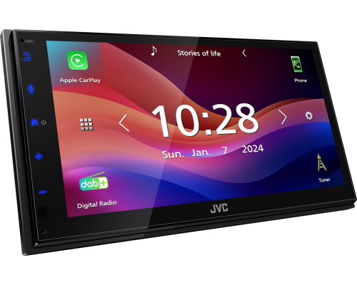 JVC KW-M695DBW 2-DIN Autoradio mit DAB+ / Wireless Apple CarPlay & Android Auto