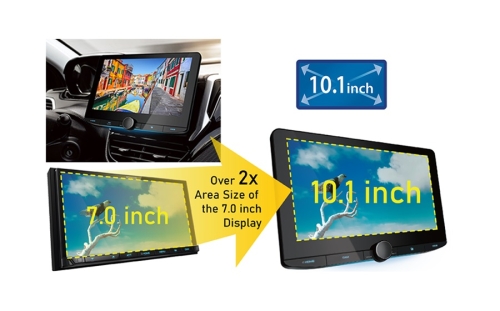 Digital Media Receiver mit 10,1 Zoll HD-Display mit Floating Panel und 1-DIN E