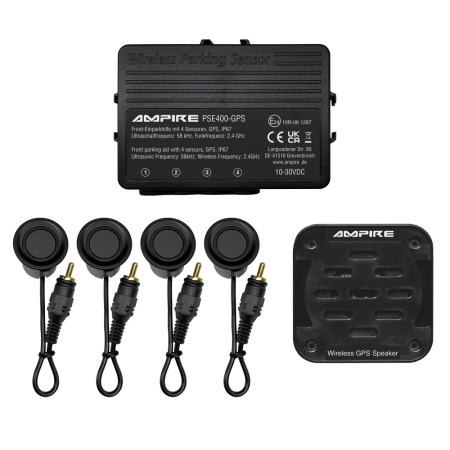 Einparkhilfe für Front-Stossfänger, GPS gesteuert, Schwarz matt, Einbau-Montage