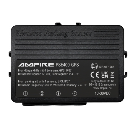 Einparkhilfe für Front-Stossfänger, GPS gesteuert, Schwarz matt, Einbau-Montage