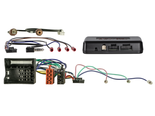 2-DIN Kit mit Fach Skoda/VW schwarz 40Pin/52Pin i-dapter