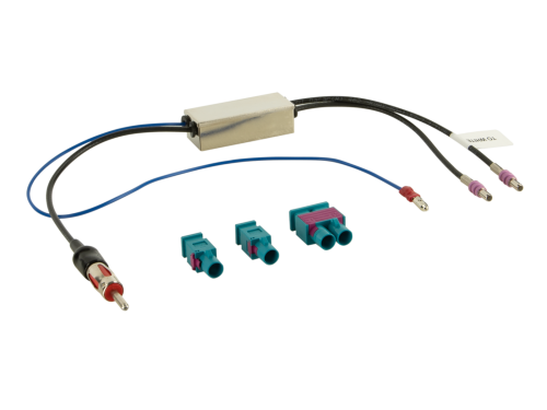 2-DIN Kit mit Fach Skoda/VW schwarz 40Pin/52Pin i-dapter