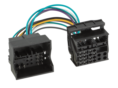 2-DIN Kit mit Fach Skoda/VW schwarz 40Pin/52Pin i-dapter