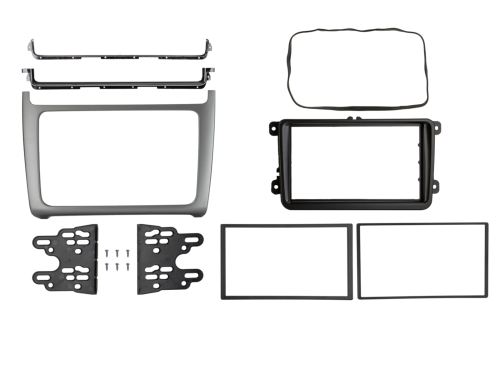 2-DIN Kit VW Polo 2014-2017 silber i-dapter/Anntenne