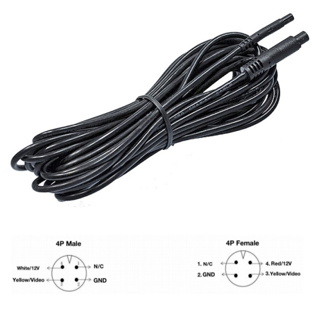 Rückfahrkamera (CVBS), FIAT Doblo 2, OPEL Combo D (mit Flügeltüren)