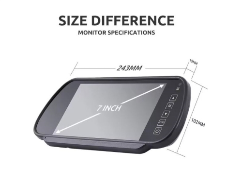 Rückspiegel + integriertem 7 Zoll AHD Monitor