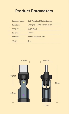 USB-C Adapter mit 240W Leistung