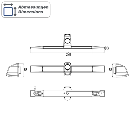 Twin Bremslichtkamera (CVBS), (Ersatz für Hella 2DA 343 106-201), weiß